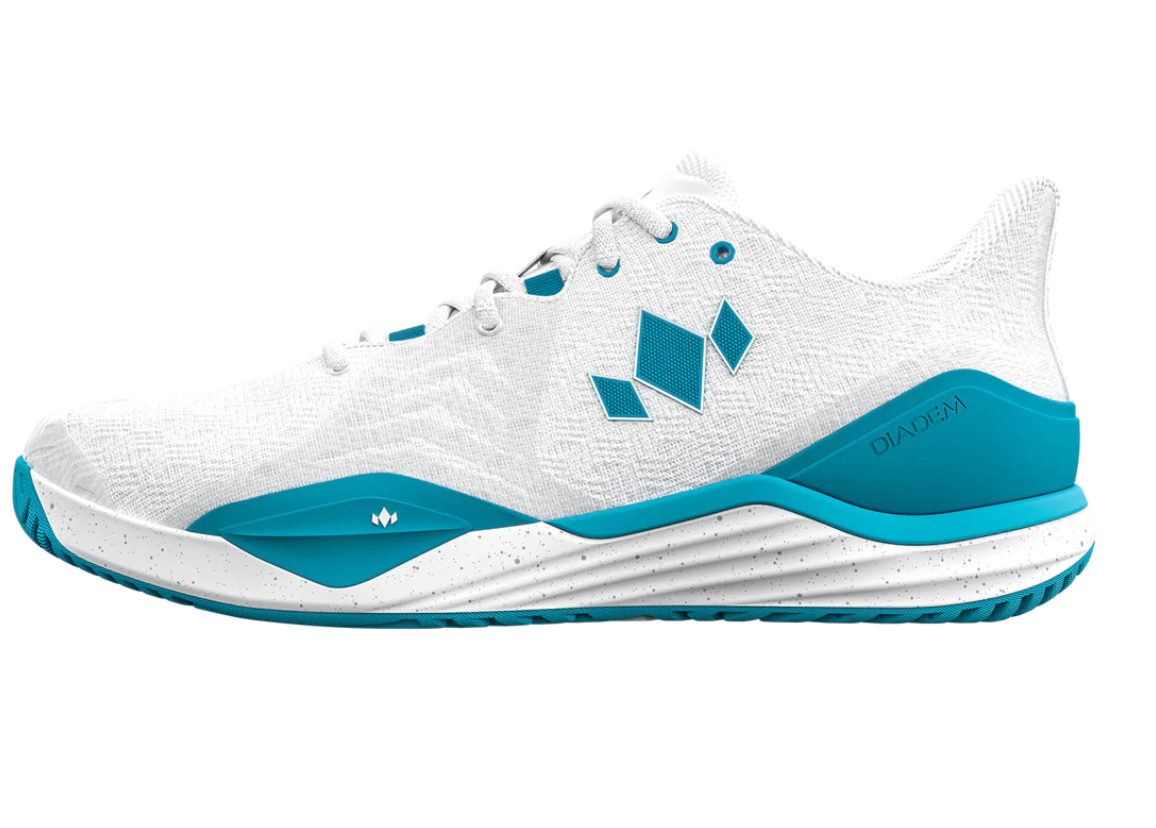 Women's Court Burst Hard Court Shoe - White/Teal